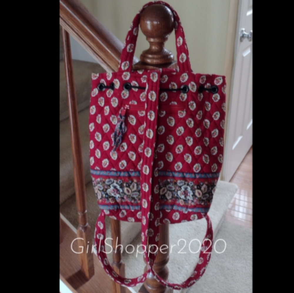 ‼️VERA BRADLEY Red Leaf Backpack - Picture 4 of 6